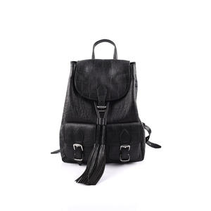 Cow Leather Black Women Backpacks Manufacture