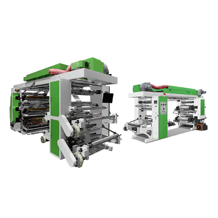 Флексографская печатная машина с шестицветным дизайном ремня