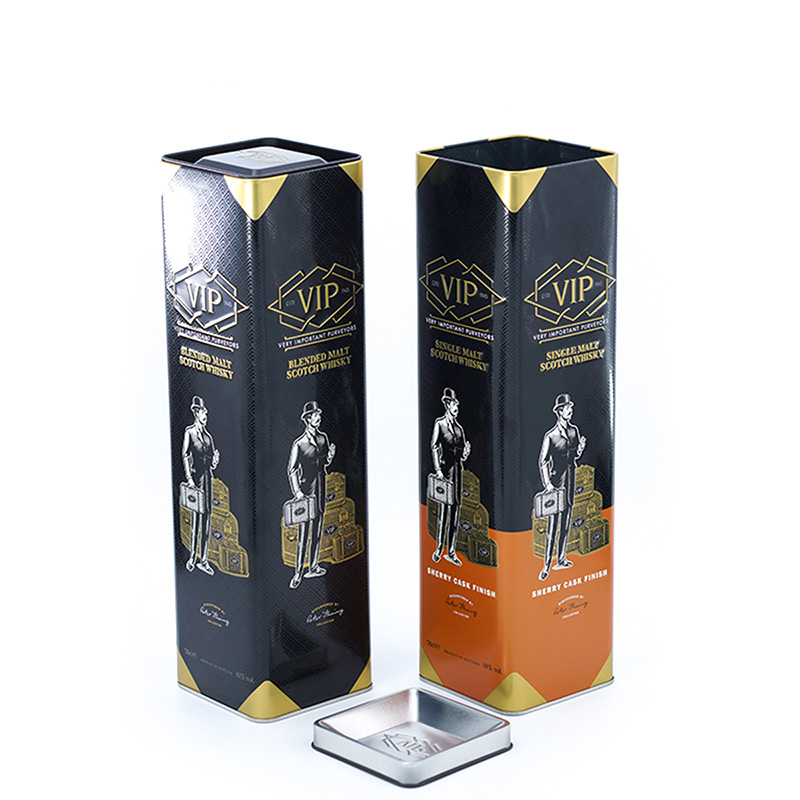 Подарочная жестяная упаковка | Металлический ликер подарочная жестяная коробка упаковка для вина/водки/виски