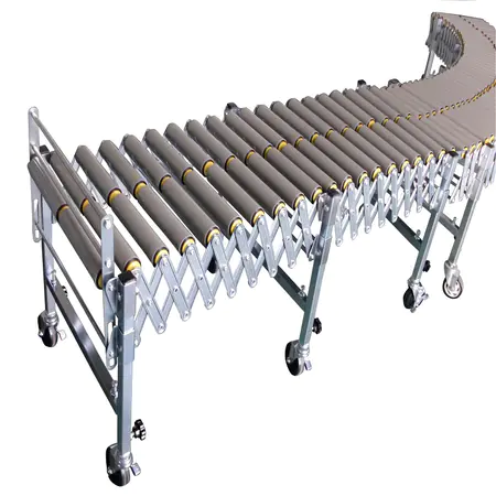 Gravity Flexible PVC Gray Roller Conveyor