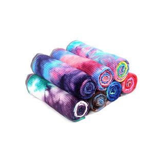 Non Slip Hot Yoga Towel Microfiber Wholesale Eco Friendly Anti Slip Custom Tie-dyed Yoga Mat Towel Super Soft, Sweat Absorbent, Ideal For Hot Yoga, Pilates And Workout.