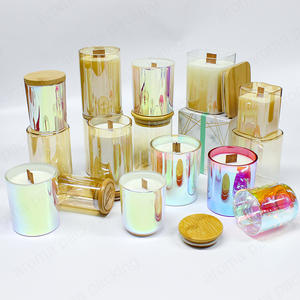 Electroplated Glass Candle Jar,Custom Lid