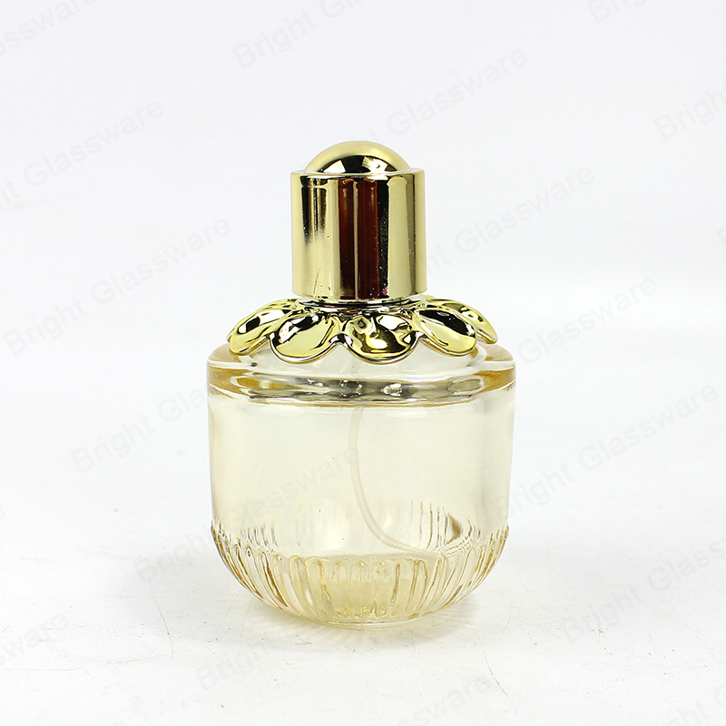 Round Shape Elegant Custom Glass Perfume Bottle 10ml 20ml 30ml 50ml