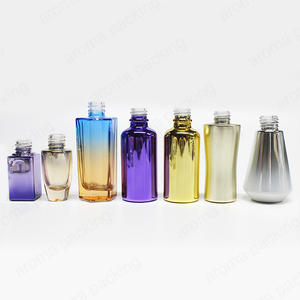 External Spraying Custom Shape Luxury Essential Oil Bottle With Dropper Lid