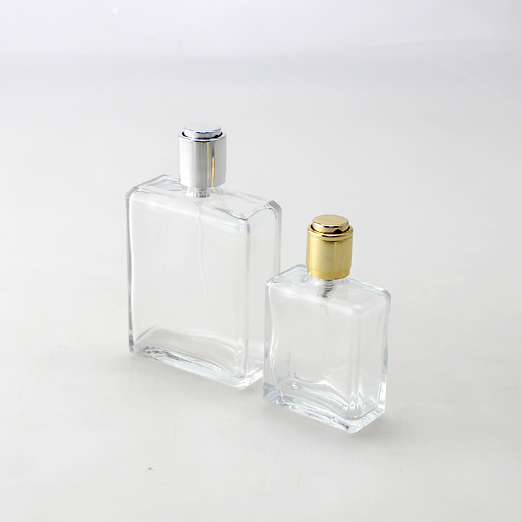 Portable Refillable Clear Glass Empty Perfume Bottles With Spray Applicator