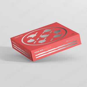 Thin Red Pizza Box Packaging For Any Non-Liquid Item that Fits The Size