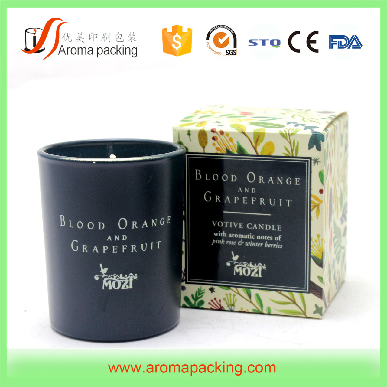 Customized Multi-Color And Multi-Pattern Candle Jar Box Packaging For GIfts