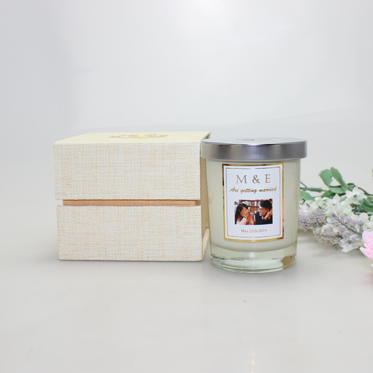 White Luxury Custom Pattern Square Candle Gift Box For Christmas Gifts