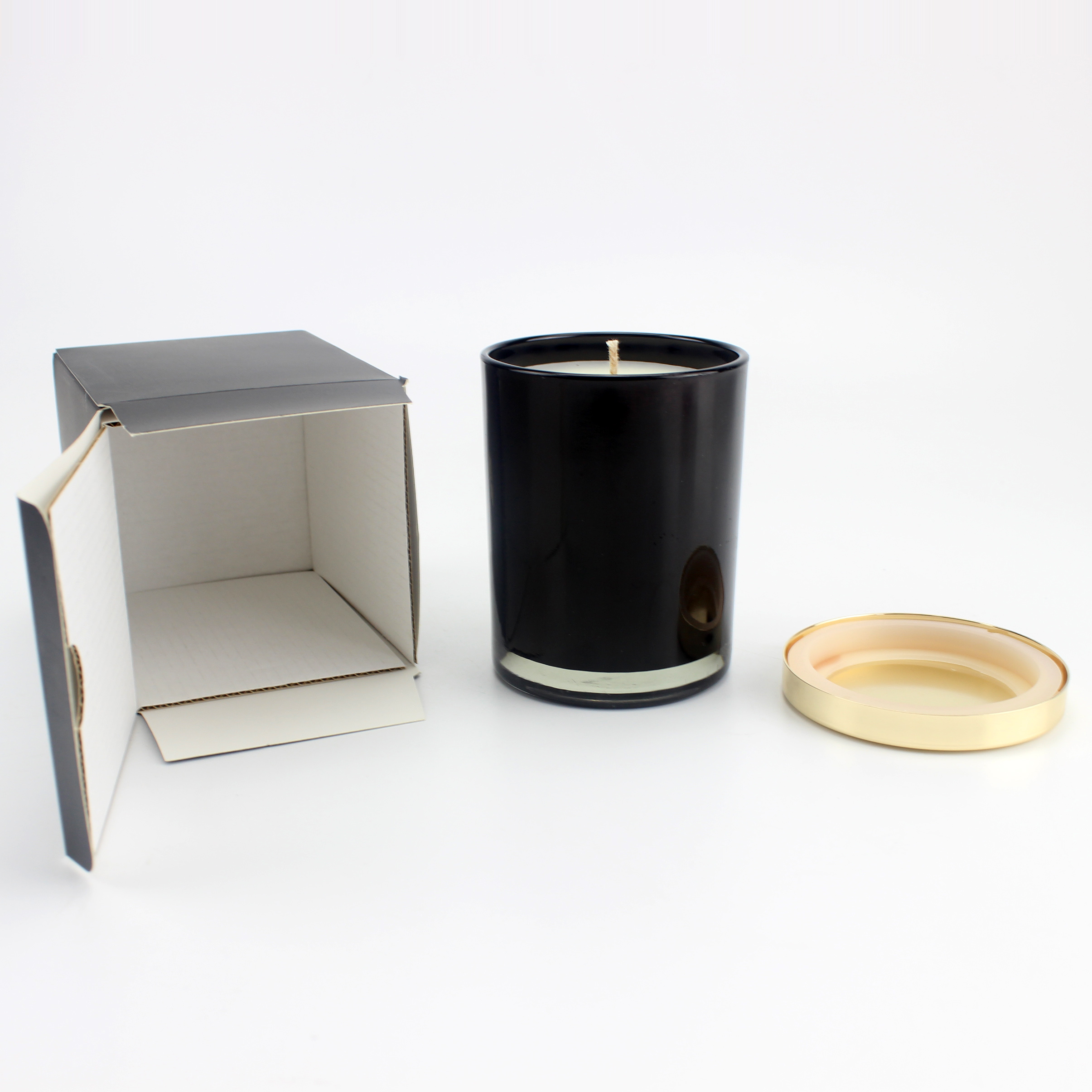 Top Quality Black And White Kraft Paper Candle Jar Boxes Wholesale