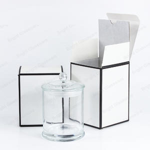 Top Quality Kraft Paper White Foldable Candle Jar Box,Custom Sizes Accepted