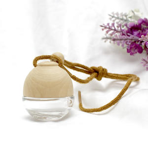 The Newest Luxury Glass Car Diffuser Bottle With Bamboo Lid For Fresh Air