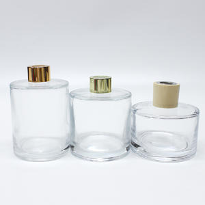 Luxury Empty Refillable Clear Reed Round Diffuser Bottle With Custom Lid