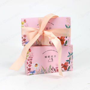 High Quality Rigid Paper Pink Gift Boxes Wholesale With Custom Pattern