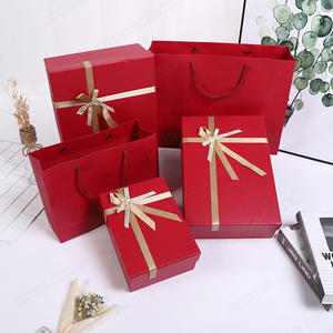 Luxury Square Red Pink Delicate Gift Box For Friends,Parents,Children,Birthdays