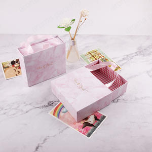 Luxury Drawer Box Reusable Minimalist Pink Blue Paper Boxes For Gifts Packaging
