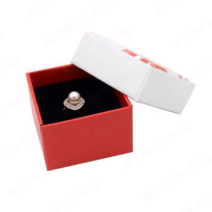 Luxury Jewellery Box Red Gift Boxes Wholesale With White Lid Custom Logo 