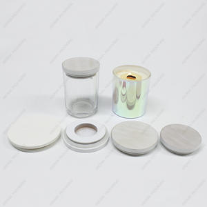 Custom Color Round Solid MDF Wooden Lid For Candle Jar Storage Jar Other Deco