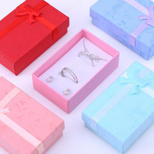 Custom Color Square Jewellery Gift Box Supplier With Ribbon For Elegant Gifts