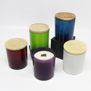 New Matte Glass Candle Jar Green Blue Purple White Spray Color Jar For Candle