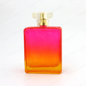 Wholesale 3oz 100ml Square Glass Gradient Perfume Bottle With Custom Cap