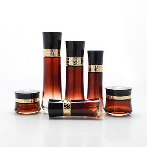 Free Sample For Gradient Red 50ml 100ml 200ml Glass Perfume Bottle For Skincare