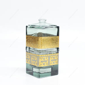 Free Sample Thick Square Embossed Custom Pattern Glass Perfume Bottle For Skin