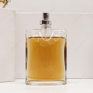 Free Sample Thick Square Glass Perfume Bottle Luxury 100ml With Gold Pump