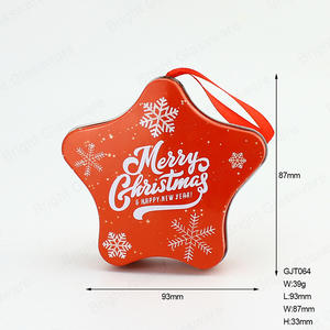 Christmas Gifts Pentagonal Shape 93*87*33mm GJT064 Tinplate Jar With Custom Logo