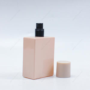 Factory Made Square Glass Perfume Bottle Spray Custom Color 100ml GBC220 with Cap