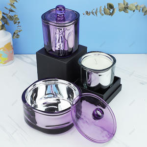 2024 New Design Process Glass Candle Jar Round 10oz 12oz 14oz Candle Containers