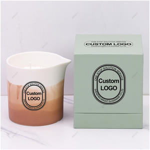 Free Sample Custom Logo Message Candle Jar with Box Custom Color