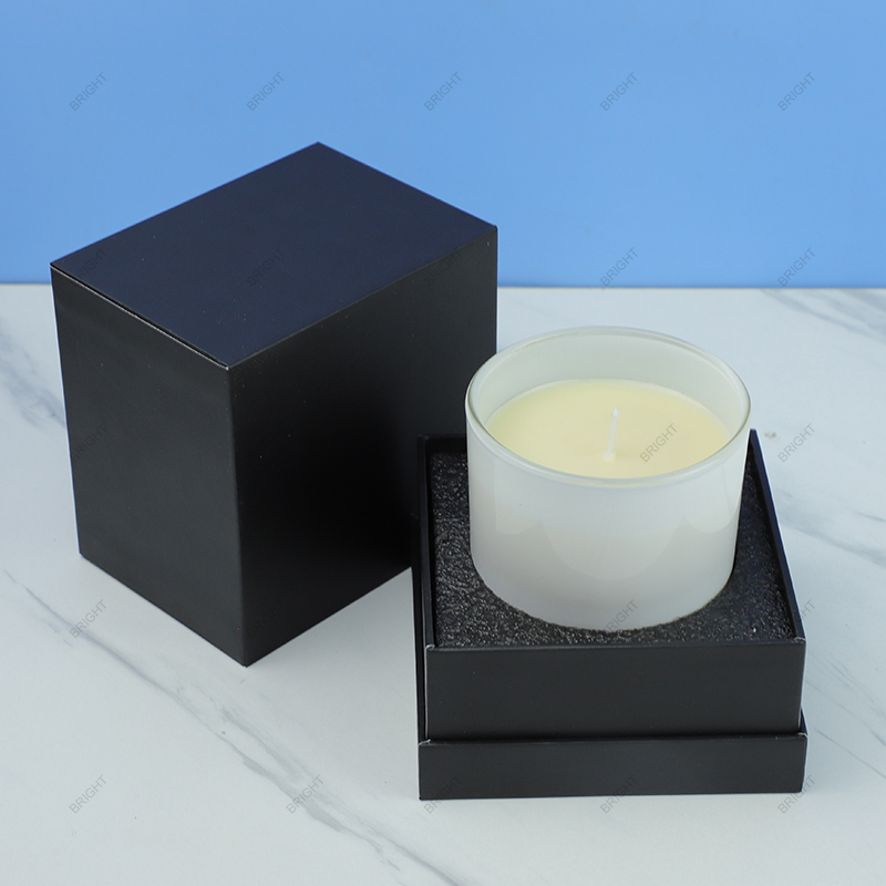 One Stop Service Square Black Candle Box And Custom Scented Candle Jar