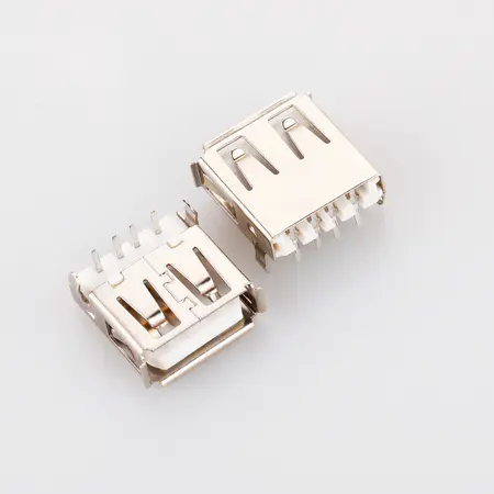 US-F-01-B-J-HT-C USB 2.0 Type A Female Connector Right-Angle DIP Mid-mount USB Jack USB Connector
