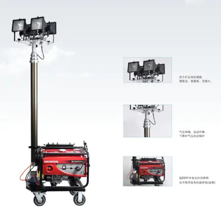 Mast Light With Electric Generator System