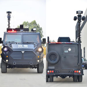 Vehicle Light Tower With CCTV Camera Integrated Telescopic Mast | GOLDEN MASTS