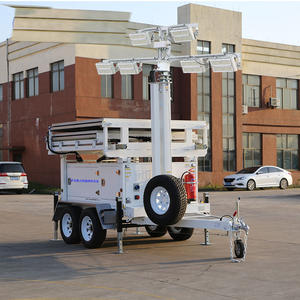 Trailer With Telescoping Mast|Automatic Telescopic Mast|Crank Up Telescopic Mast