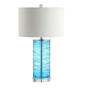 Sky Blue Glass Table Lamp