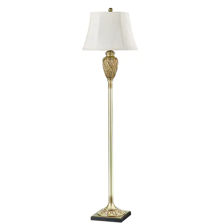 Champagne Gold Poly Resin Floor Lamp