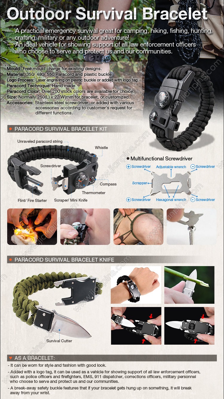 Outdoor Survival Armbanden