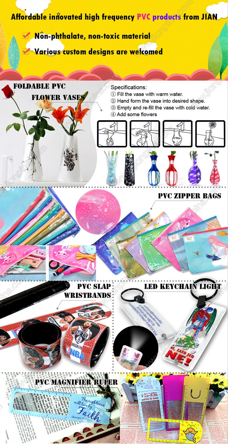 Affordable Innovated PVC Items, PVC Bag and Flower Vase From JIAN