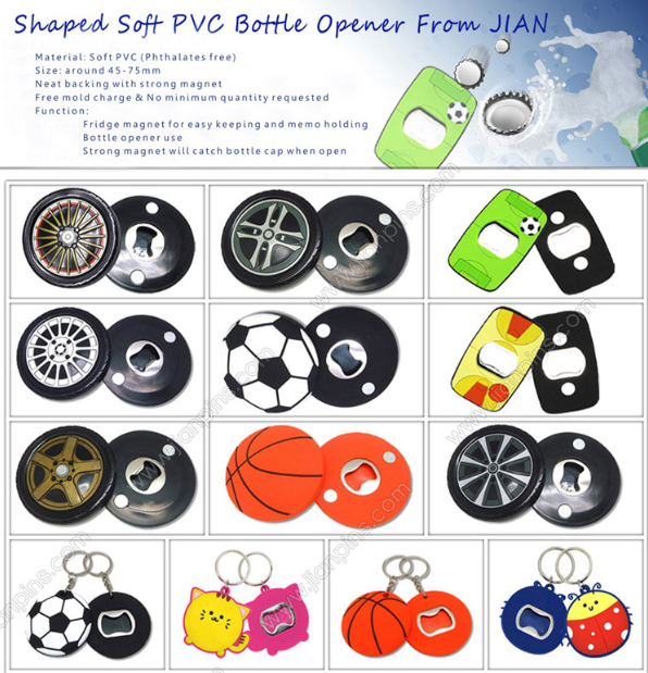 Personalized PVC Bottle Openers For Sales Promotion