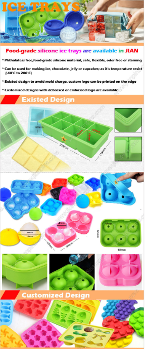 Practical Food-grade Silicone Ice Cube Trays Available in JIAN