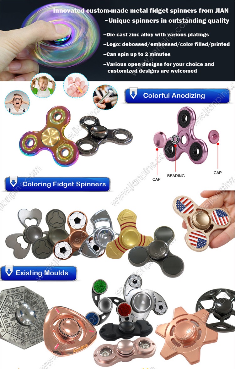 Innovated Qualified Custom-made Metal Fidget Spinner From JIAN