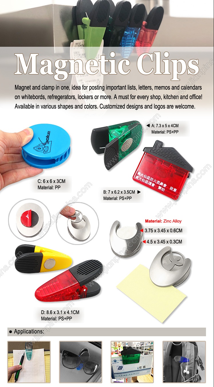 customized Klip Magnetik magnetic memo clips from china 