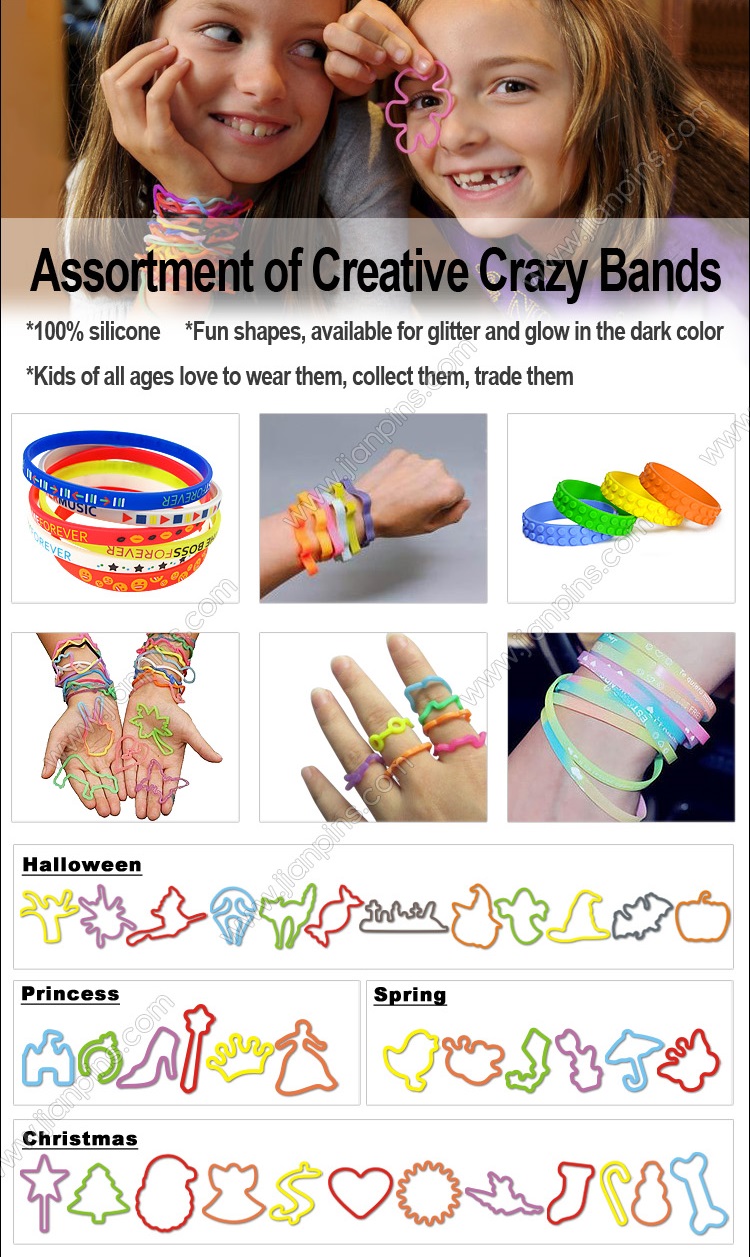 assorted silly bands Shaped Rubber Bandz Silly Bandz Crazy Bands