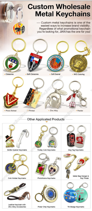 Custom metal keyrings Wholesale Metal Keychains metal key rings