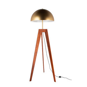 FL-22035 Wooden Tripods Floor Lamp 