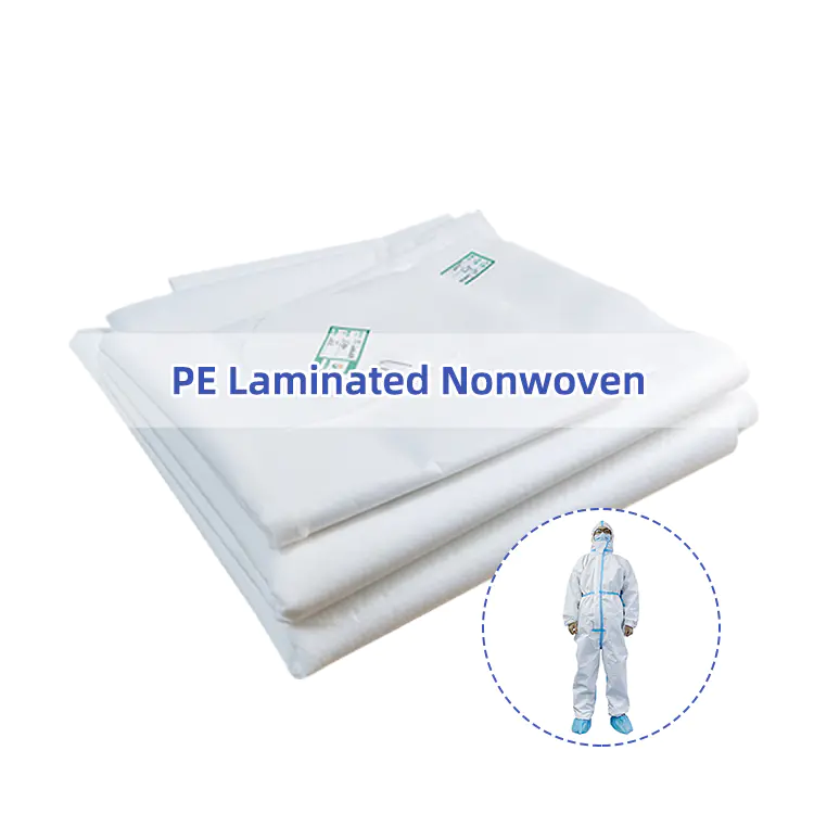 PP PE coating film kain bukan tenunan untuk coverall medis