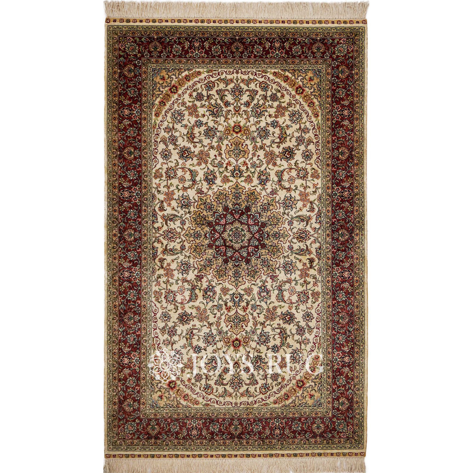 silk Persian rug luxury hand made luxury oriental vintage Persian silk carpet