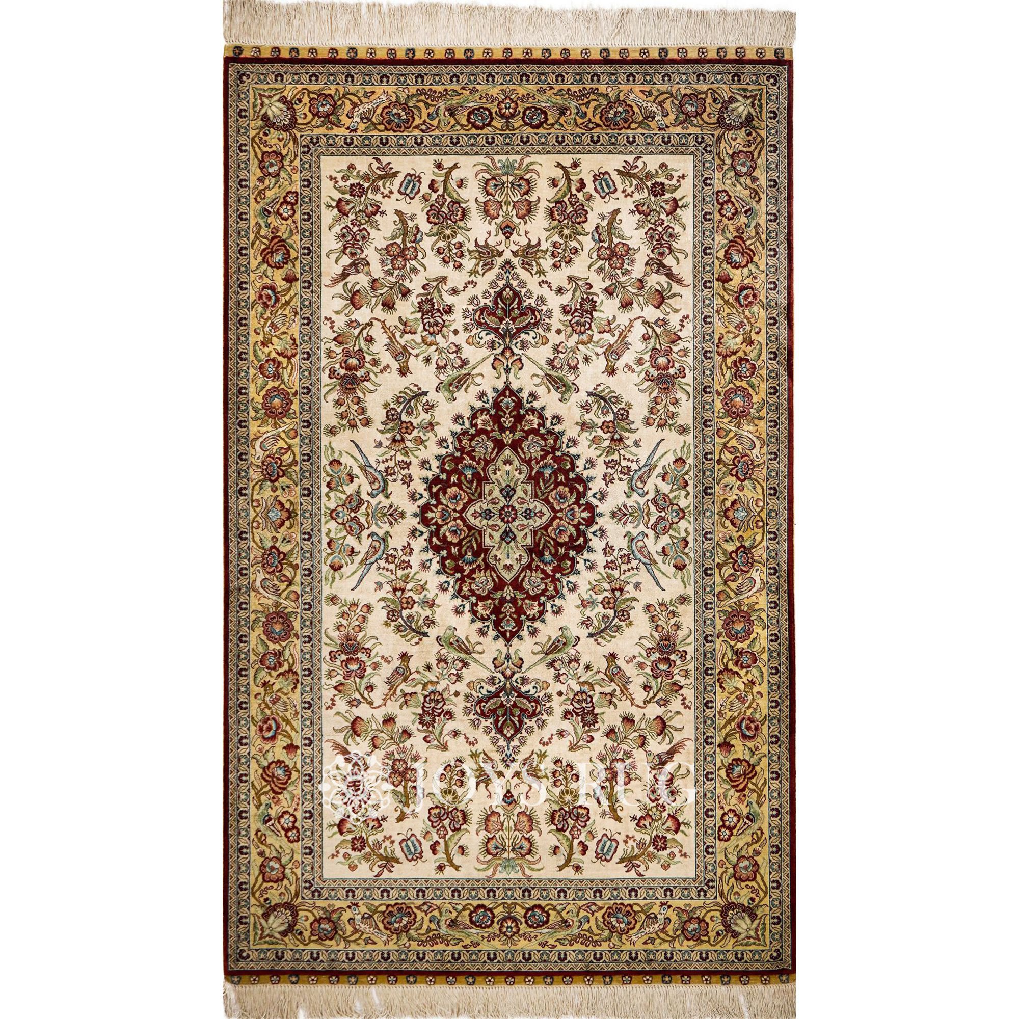 Carpet palace luxury Persian silk rugs handknitted oriental high end carpet 